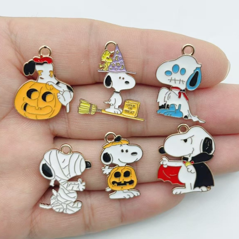 Jewelry Making Charms - 10Pcs Cute Halloween Cartoon Puppy Alloy