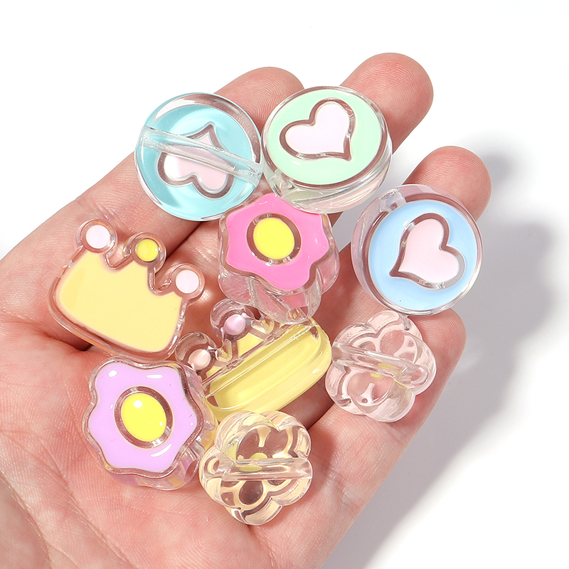 Jewelry Making Jig - 10Pcs 20mm Resin Beads Colorful Drip