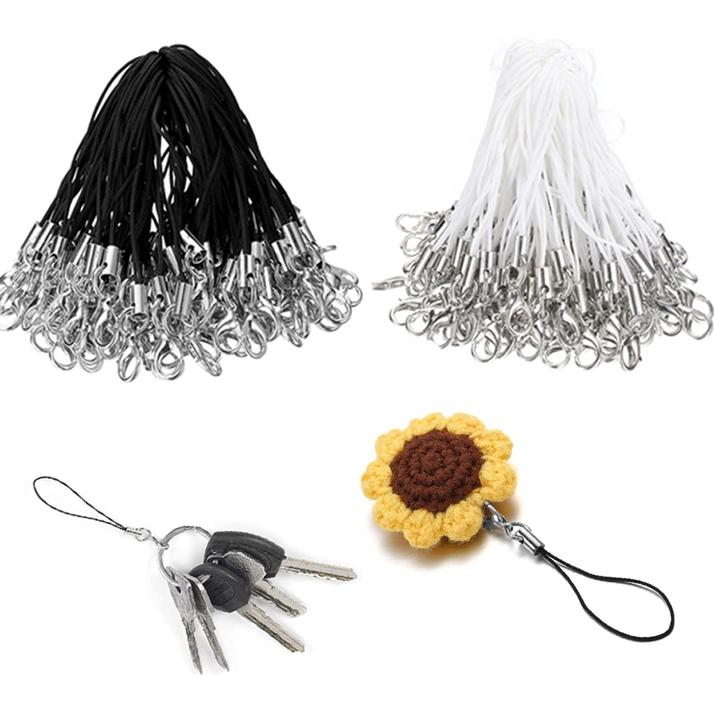 Jewelry Making Charms - 50/100Pcs Black White Strap Charm Cord