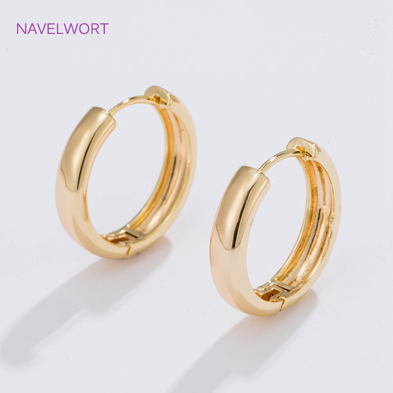 Jewelry Making Earring Supplies - 6 Sizes Gold Plated Circle Hoop