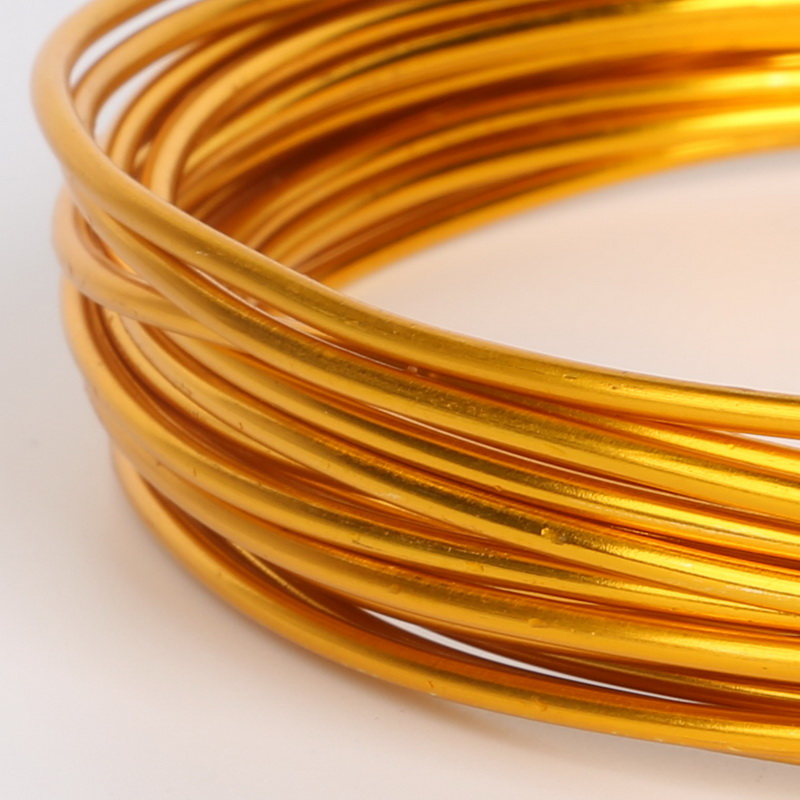 Jewelry Making Gold Wire - Soft Gold Aluminium Wire 1/1.5/2/2.5/5mm Beading
