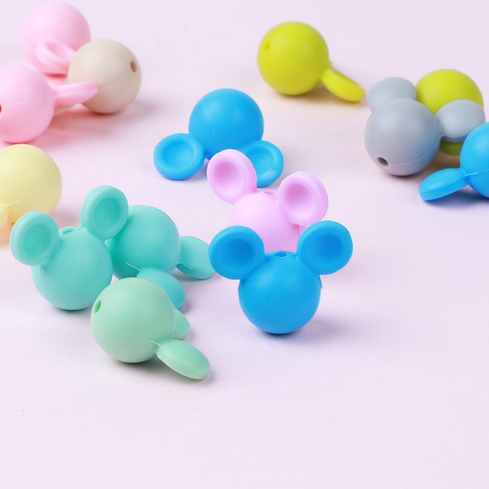 Jewelry Making Jig - 10pcs Silicone Beads Mouse Head Beads