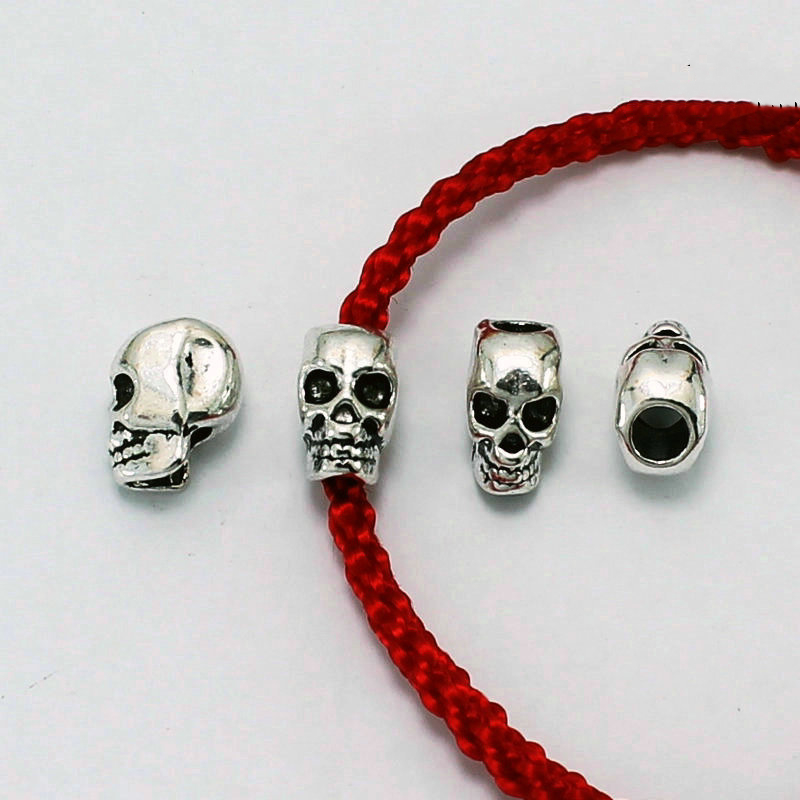Jewelry Making Jig - 10pcs Skull Head Metal Beads with