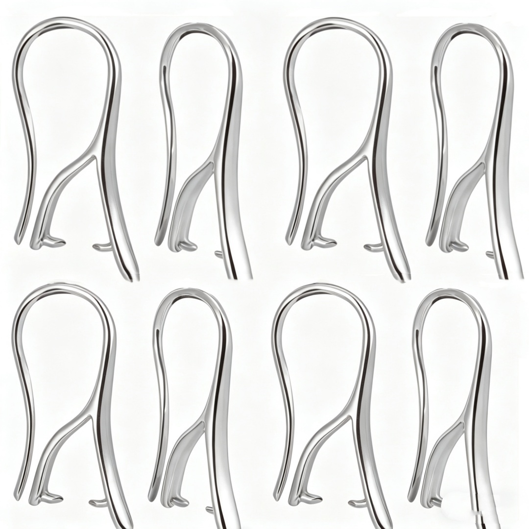 10/30Pcs White with Pinch Bail - Jewelry Making Thread 评论和价格