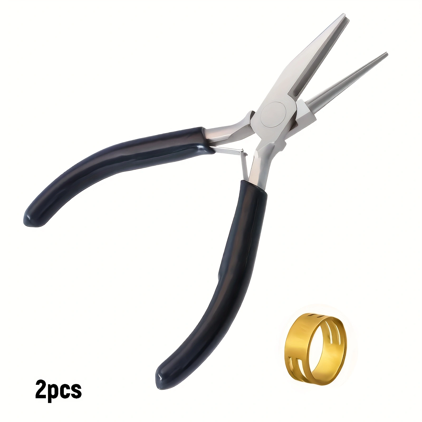 2/1pcs black pointed nose plie - Jewelry Making Round Nose Pliers 评论和价格