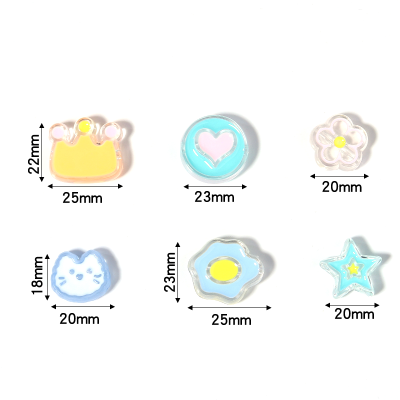 10Pcs 20mm Resin Beads Colorfu - Jewelry Making Jig 评论和价格