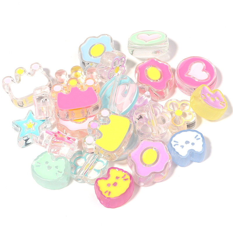 10Pcs 20mm Resin Beads Colorfu - Jewelry Making Jig 评论和价格
