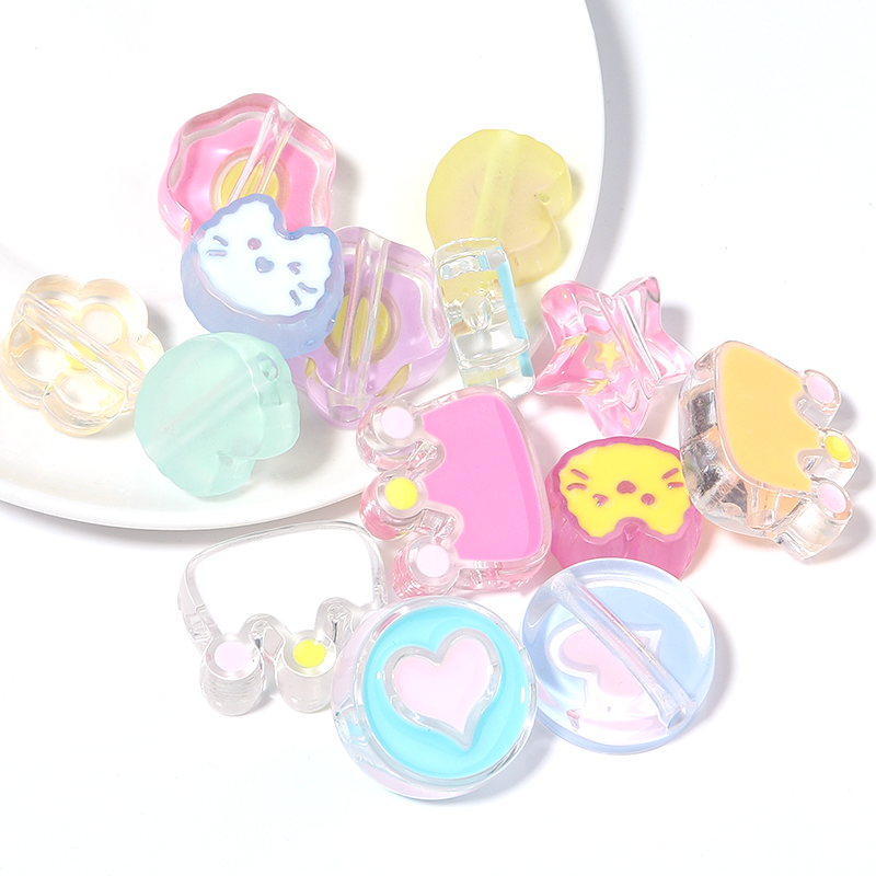 10Pcs 20mm Resin Beads Colorfu - Jewelry Making Jig 评论和价格