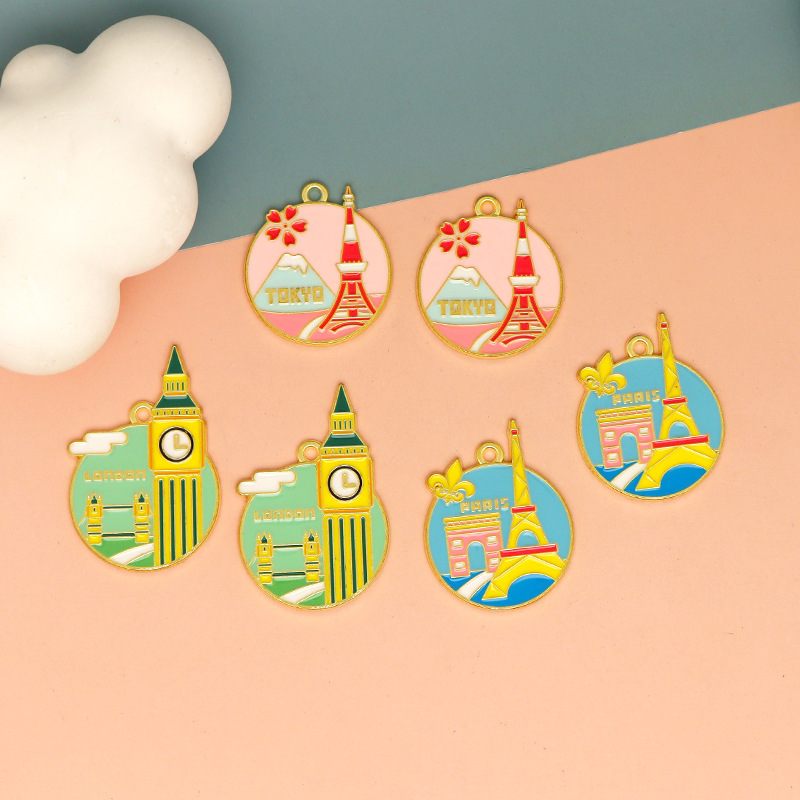 10pcs Colorful Enamel Travel C - Jewelry Making Tokyo 评论和价格
