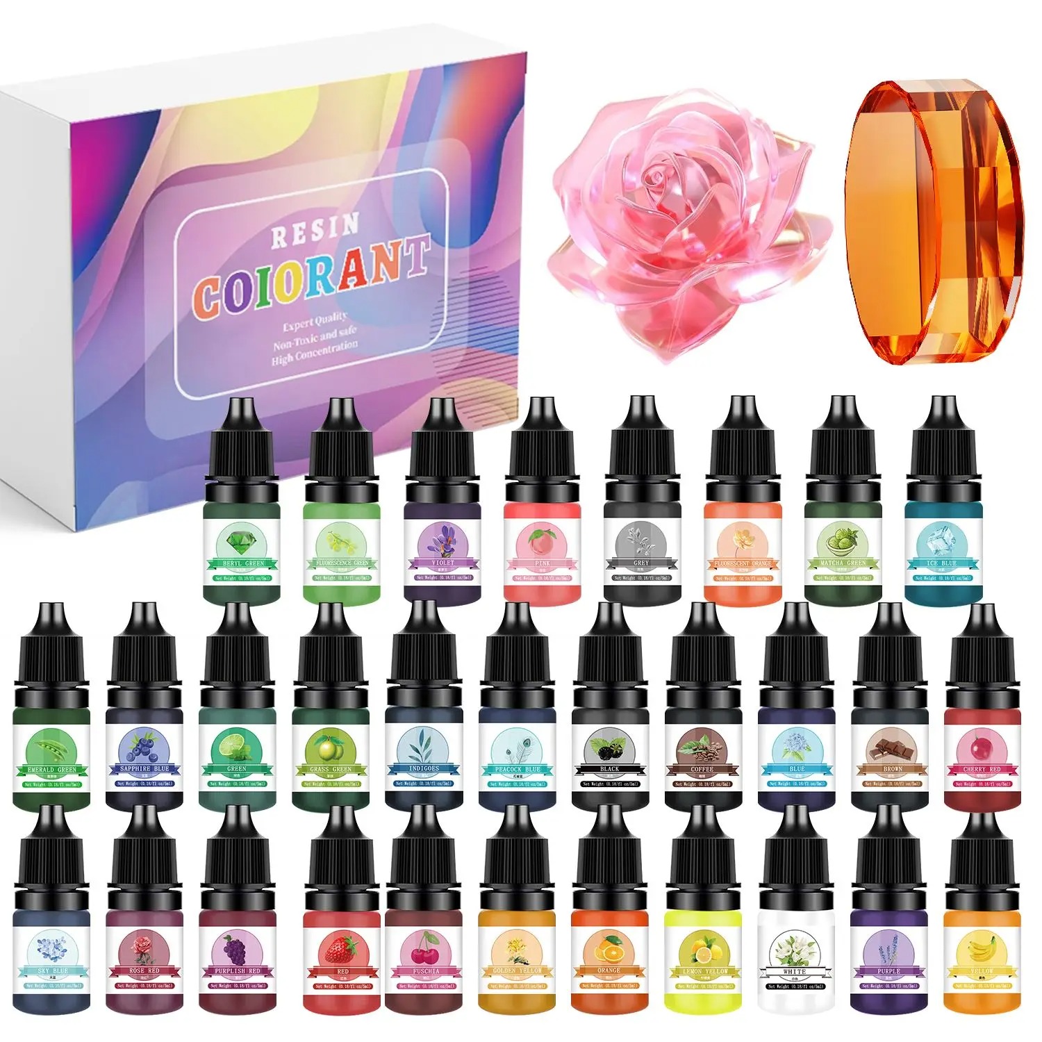 30Colors 5ml Epoxy Resin Pigme - Jewelry Making Course 评论和价格