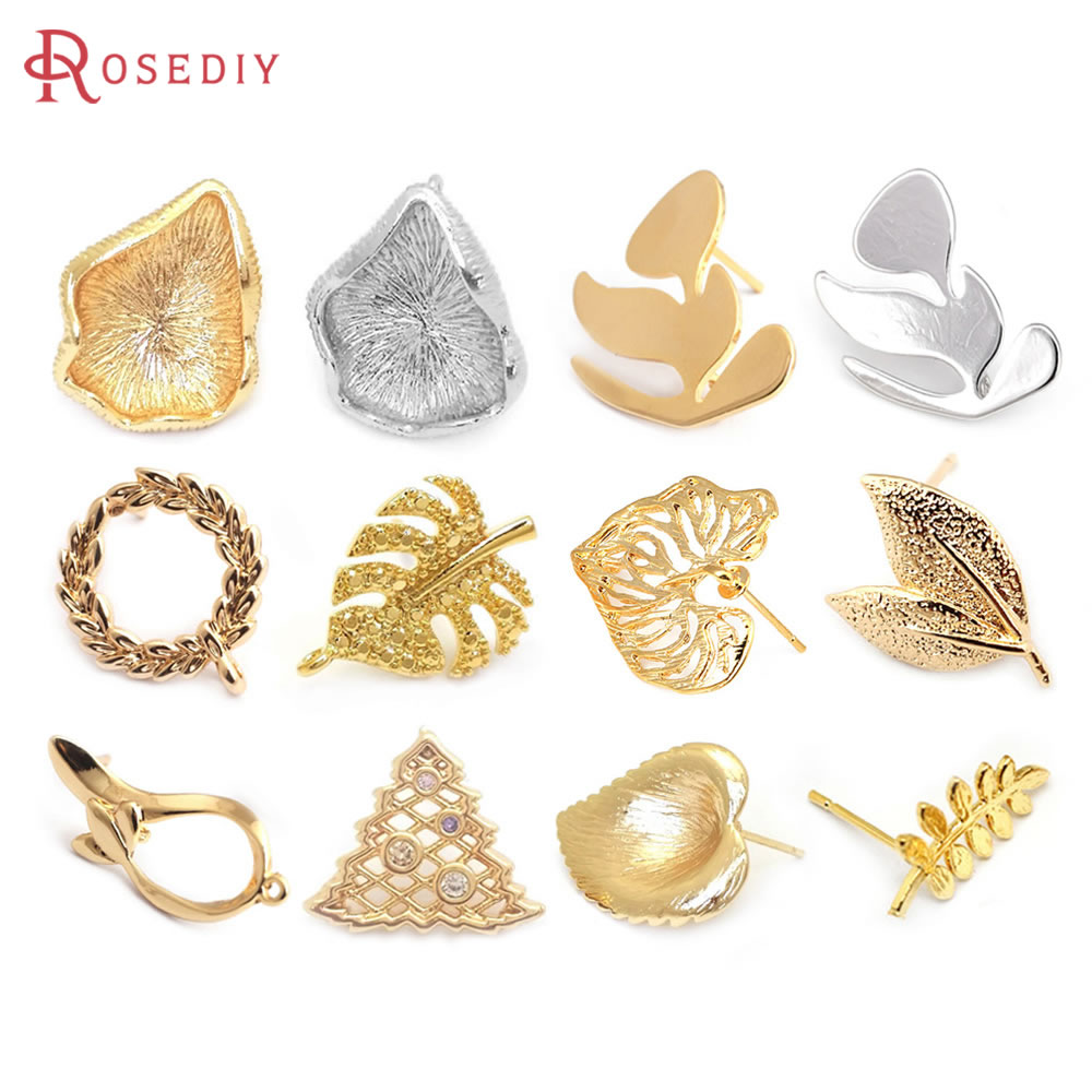 18K Gold Color Brass Lotus Lea - Jewelry Making Earring Supplies 评论和价格