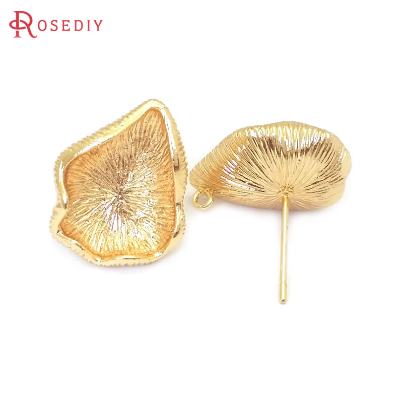 18K Gold Color Brass Lotus Lea - Jewelry Making Earring Supplies 评论和价格