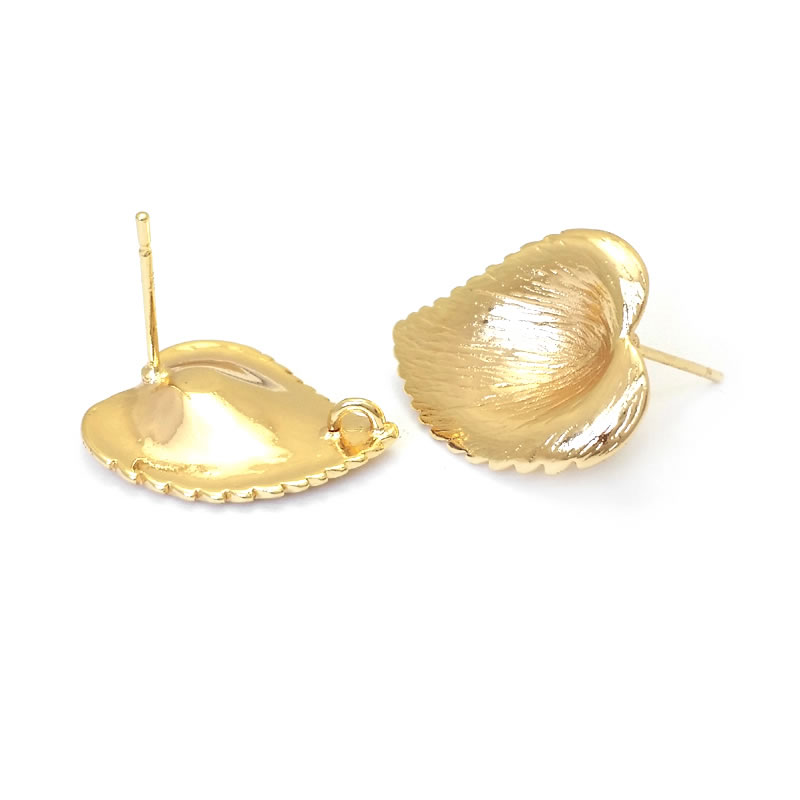 18K Gold Color Brass Lotus Lea - Jewelry Making Earring Supplies 评论和价格