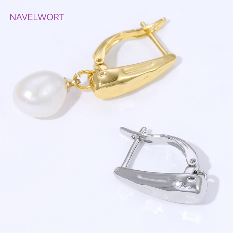 18K Gold Plated Smooth Earring - Jewelry Making Earring Supplies 评论和价格
