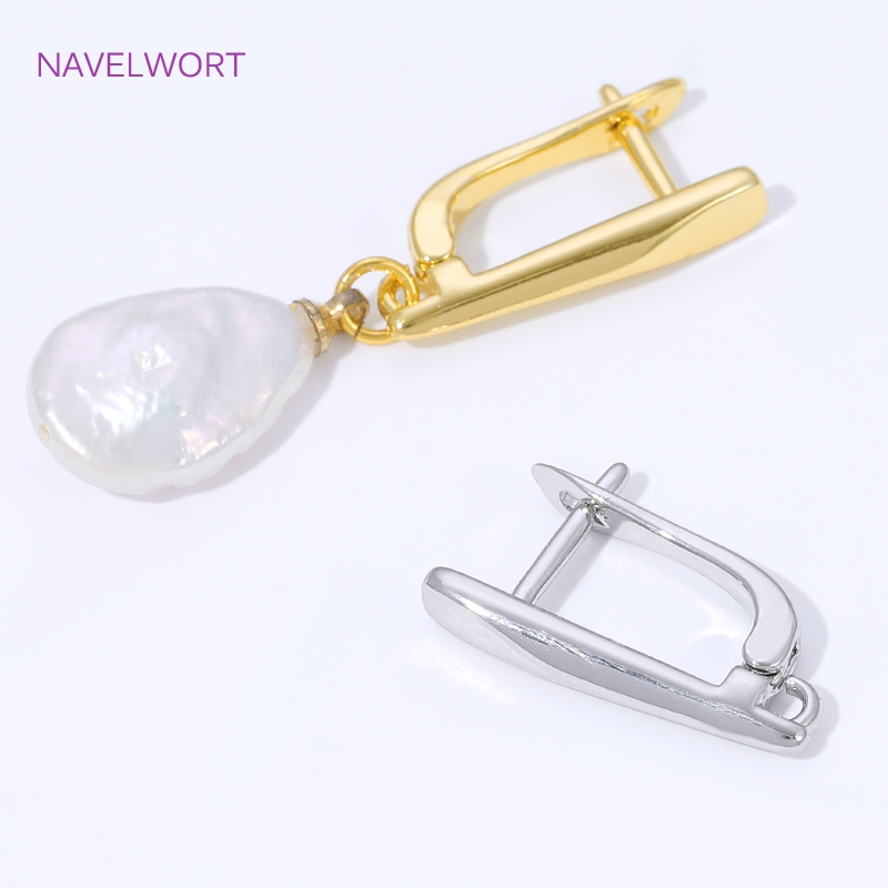 18K Gold Plated Smooth Earring - Jewelry Making Earring Supplies 评论和价格