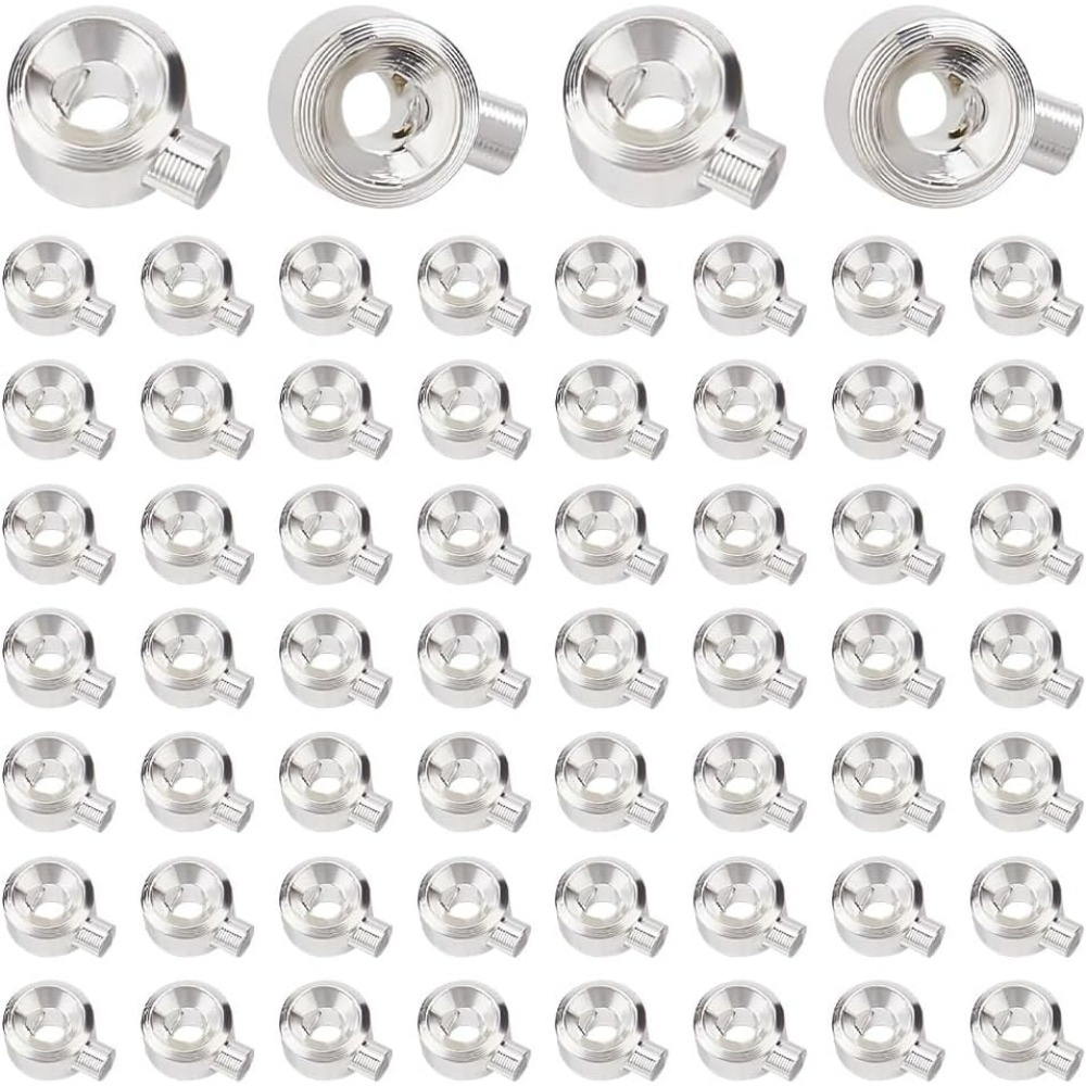 60PCS Brass Crimp Beads 925 St - Jewelry Making Charms 评论和价格