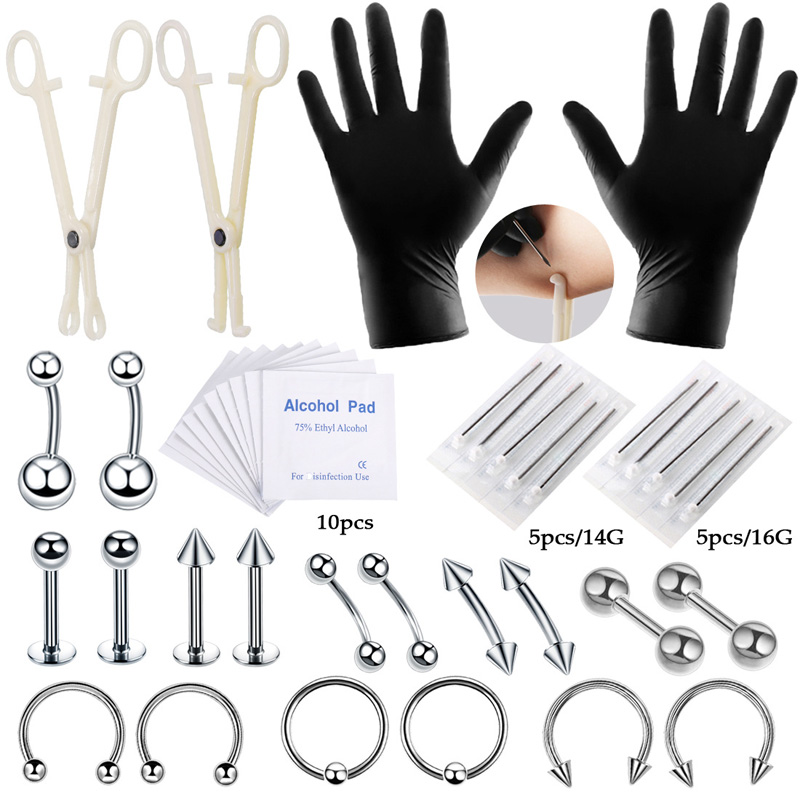42pcs/set Body Piercing Tool K - Jewelry Making Round Nose Pliers 评论和价格