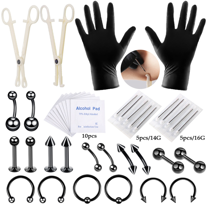 42pcs/set Body Piercing Tool K - Jewelry Making Round Nose Pliers 评论和价格