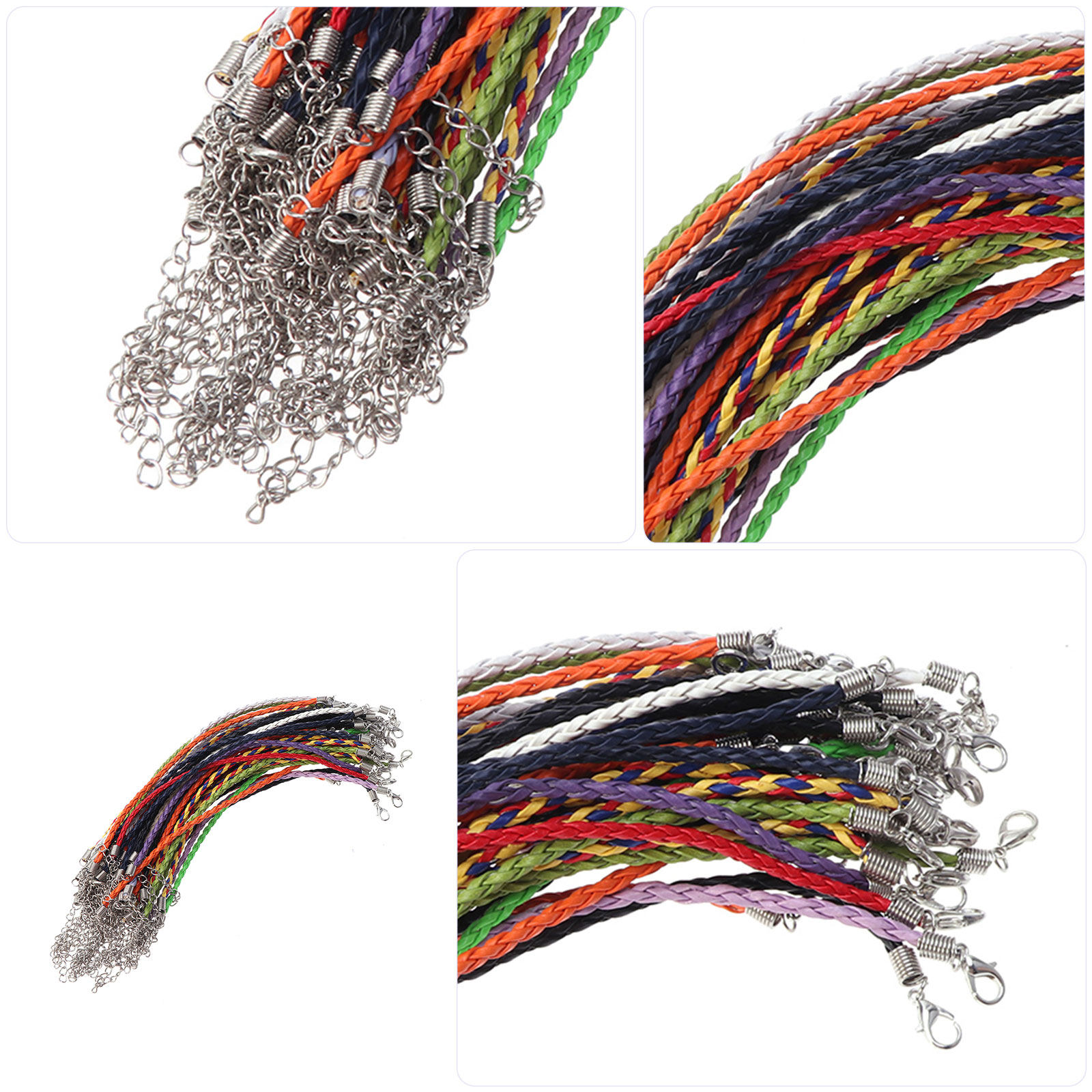 30Pcs Mixed Color Braided Cord - Jewelry Making Charms 评论和价格