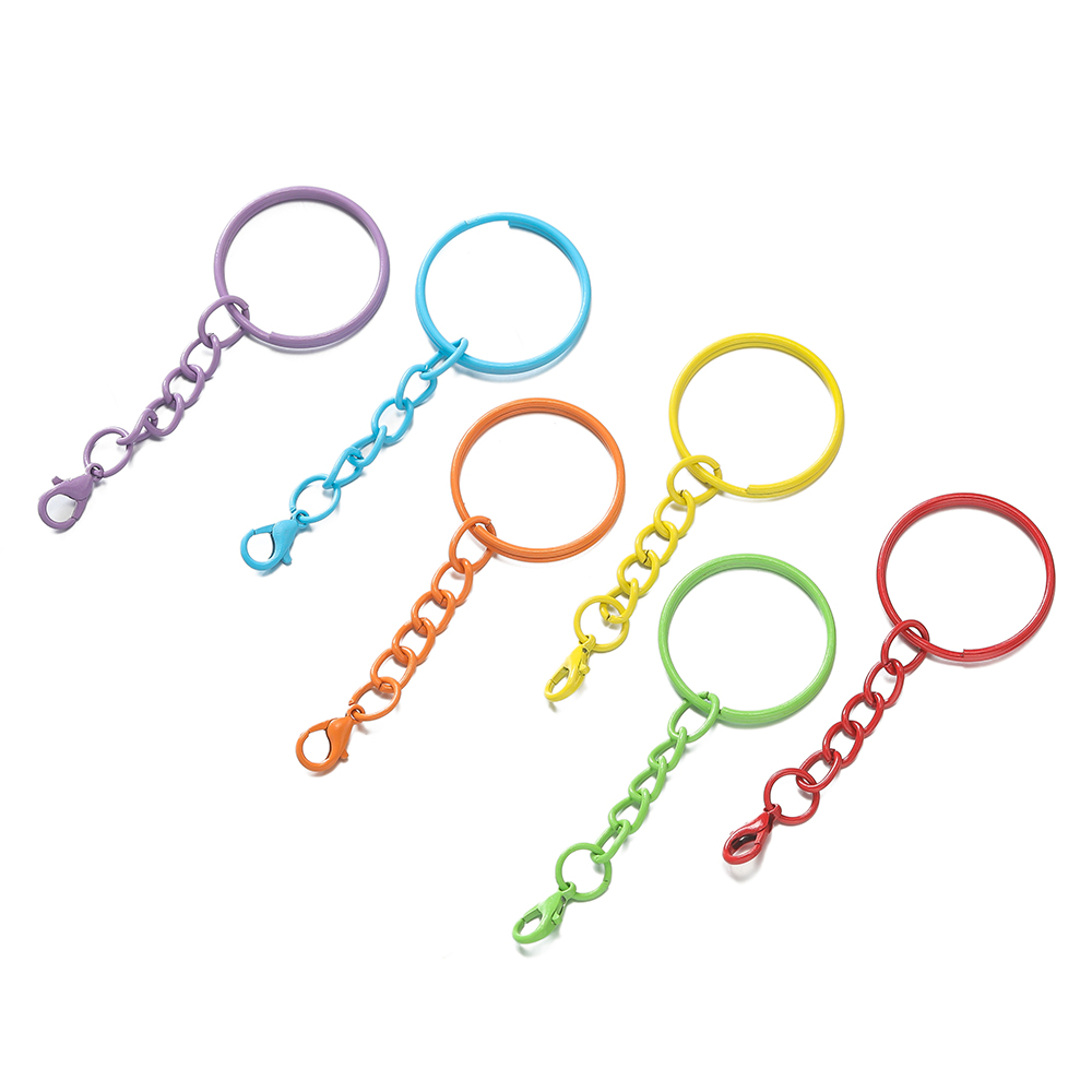 5pcs/Lot 25mm Colored Split Ri - Jewelry Making Charms 评论和价格