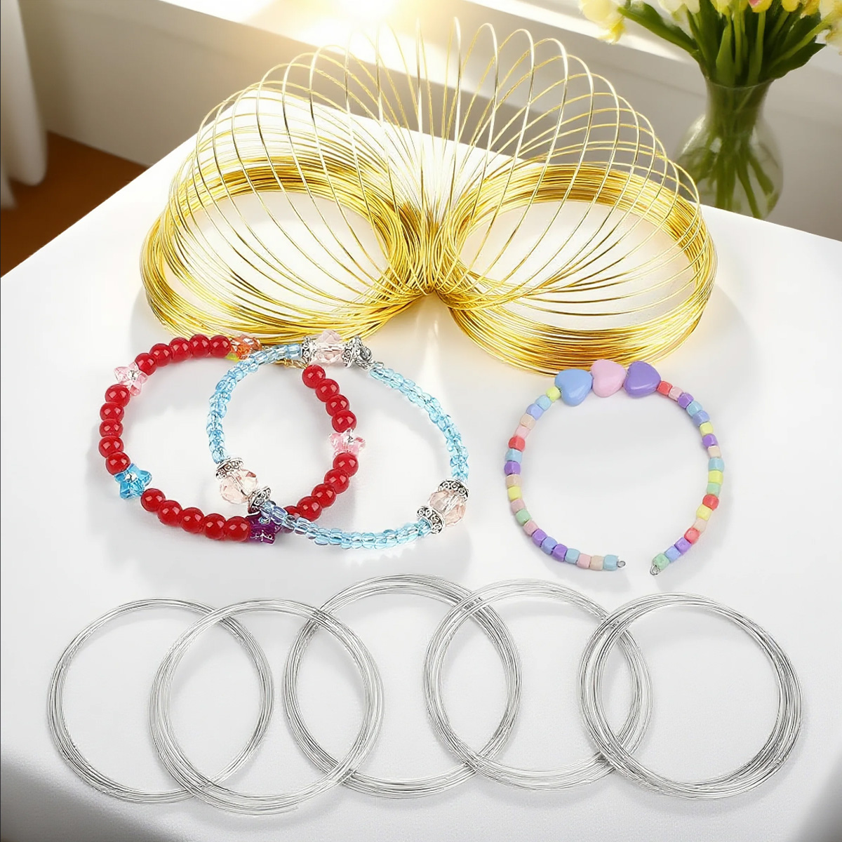 0.6mm Stainless Steel Memory W - Jewelry Making Gold Wire 评论和价格