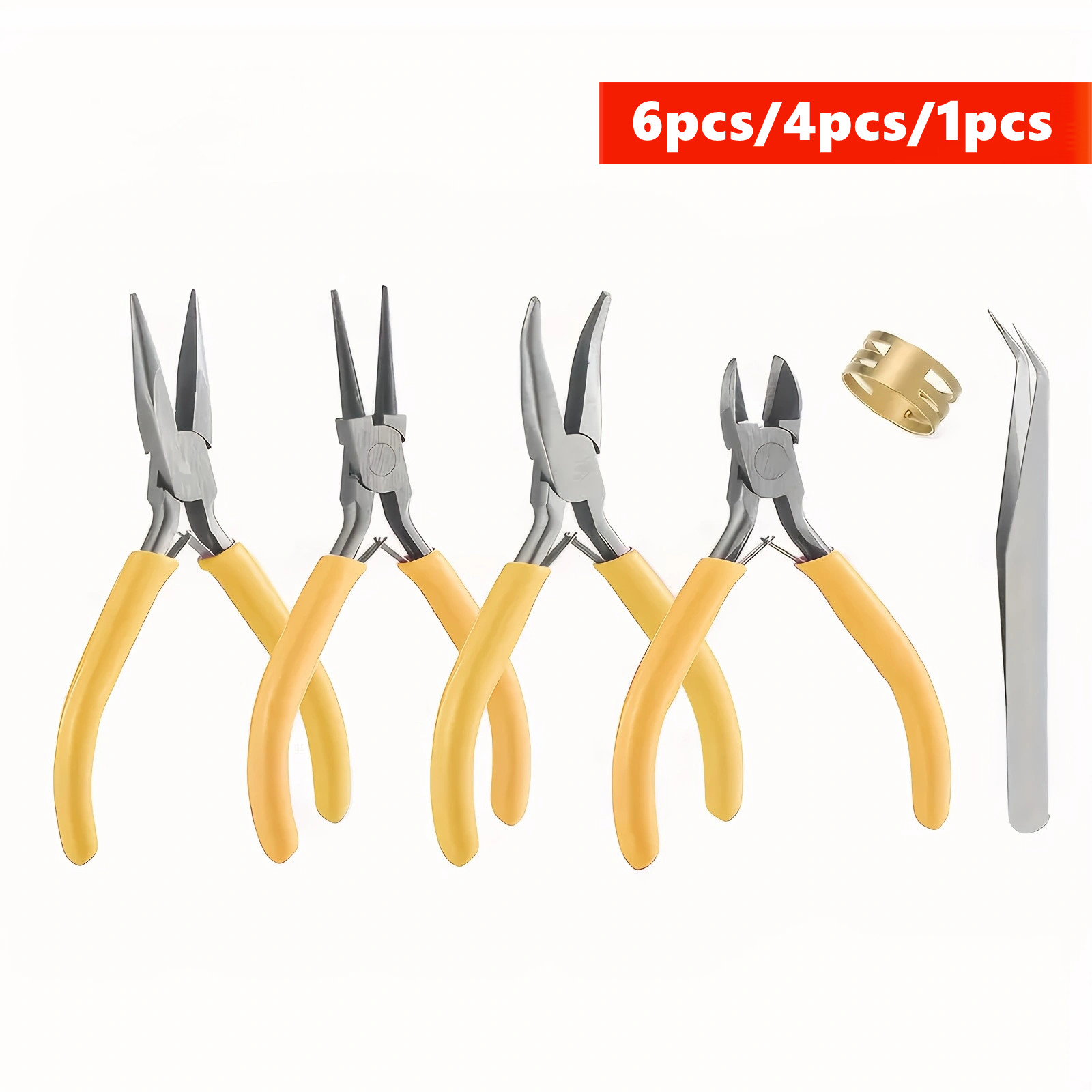 6/4/1pcs Yellow Jewelry Making - Jewelry Making Round Nose Pliers 评论和价格