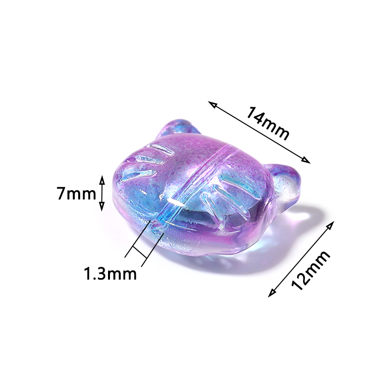 30pcs/lot Glass Cat Head Beads - Jewelry Making Jig 评论和价格