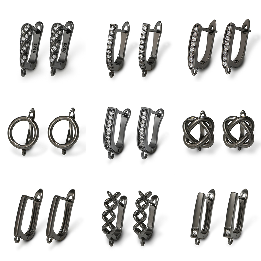 YANASI 1 Pair Gun Black  Brass - Jewelry Making Earring Supplies 评论和价格
