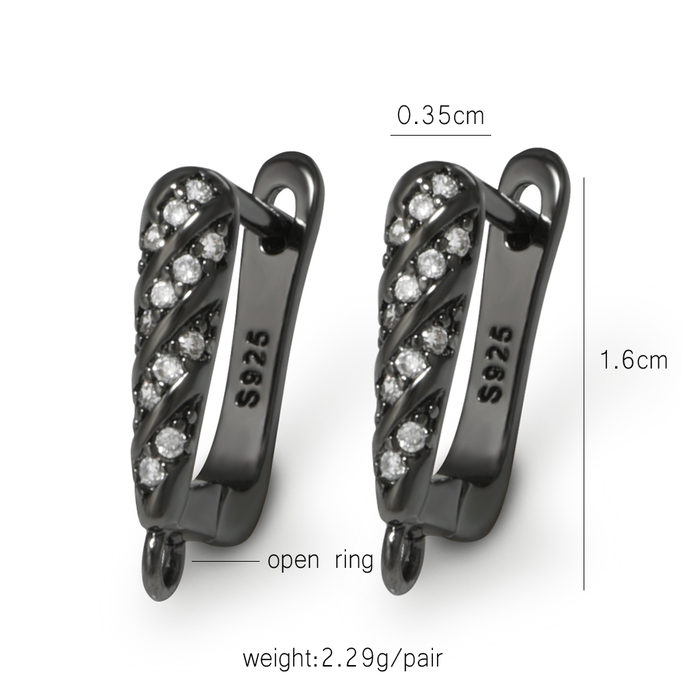 YANASI 1 Pair Gun Black  Brass - Jewelry Making Earring Supplies 评论和价格