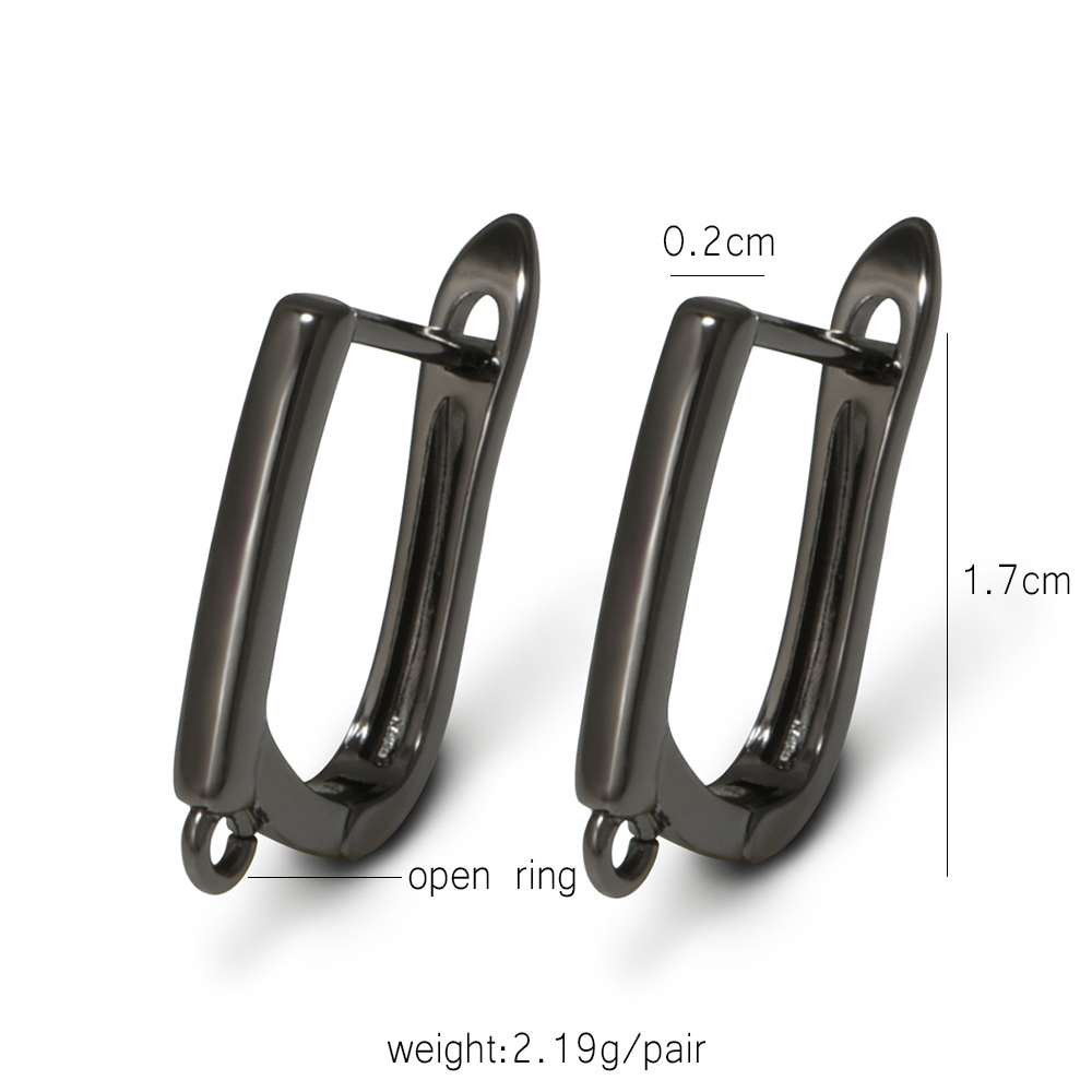 YANASI 1 Pair Gun Black  Brass - Jewelry Making Earring Supplies 评论和价格