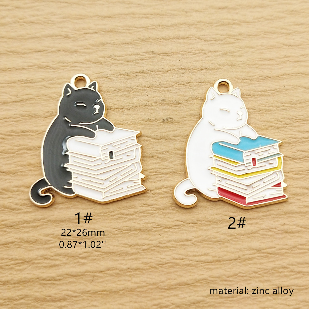 10pcs Book Cat Charm Jewelry A - Jewelry Making Books 评论和价格