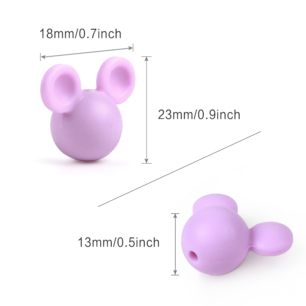10pcs Silicone Beads Mouse Hea - Jewelry Making Jig 评论和价格