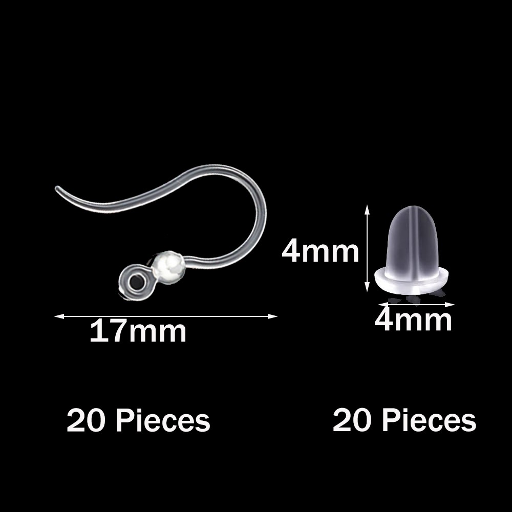 40pcs Clear Plastic Earring Ho - Jewelry Making Thread 评论和价格