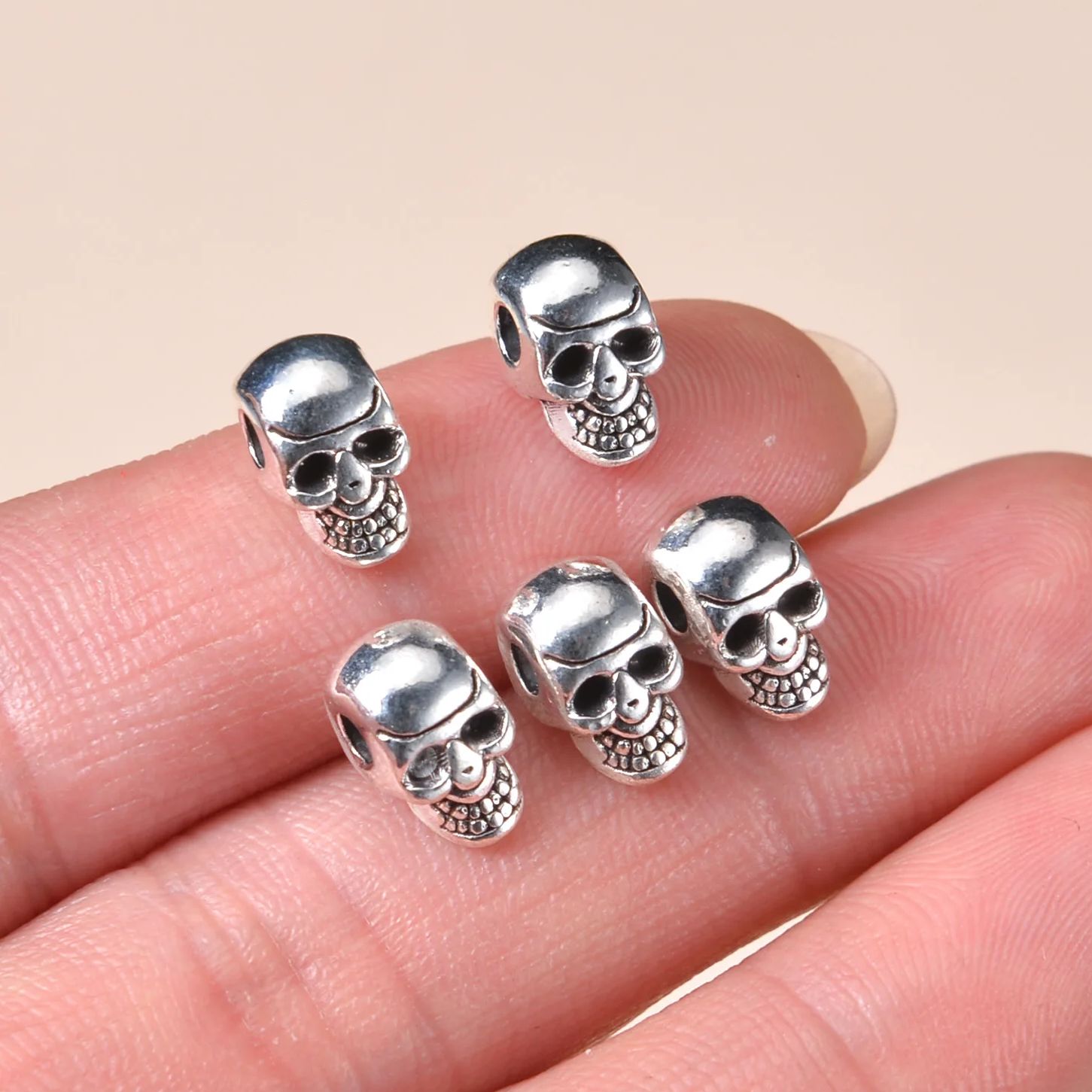 Punk Style Skull Head Beads Ch - Jewelry Making Jig 评论和价格
