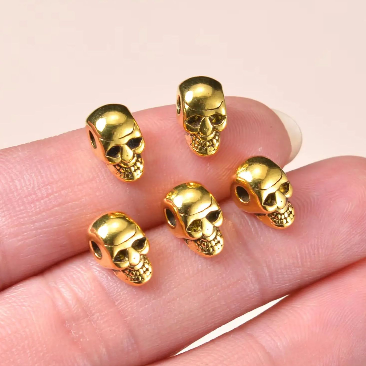 Punk Style Skull Head Beads Ch - Jewelry Making Jig 评论和价格