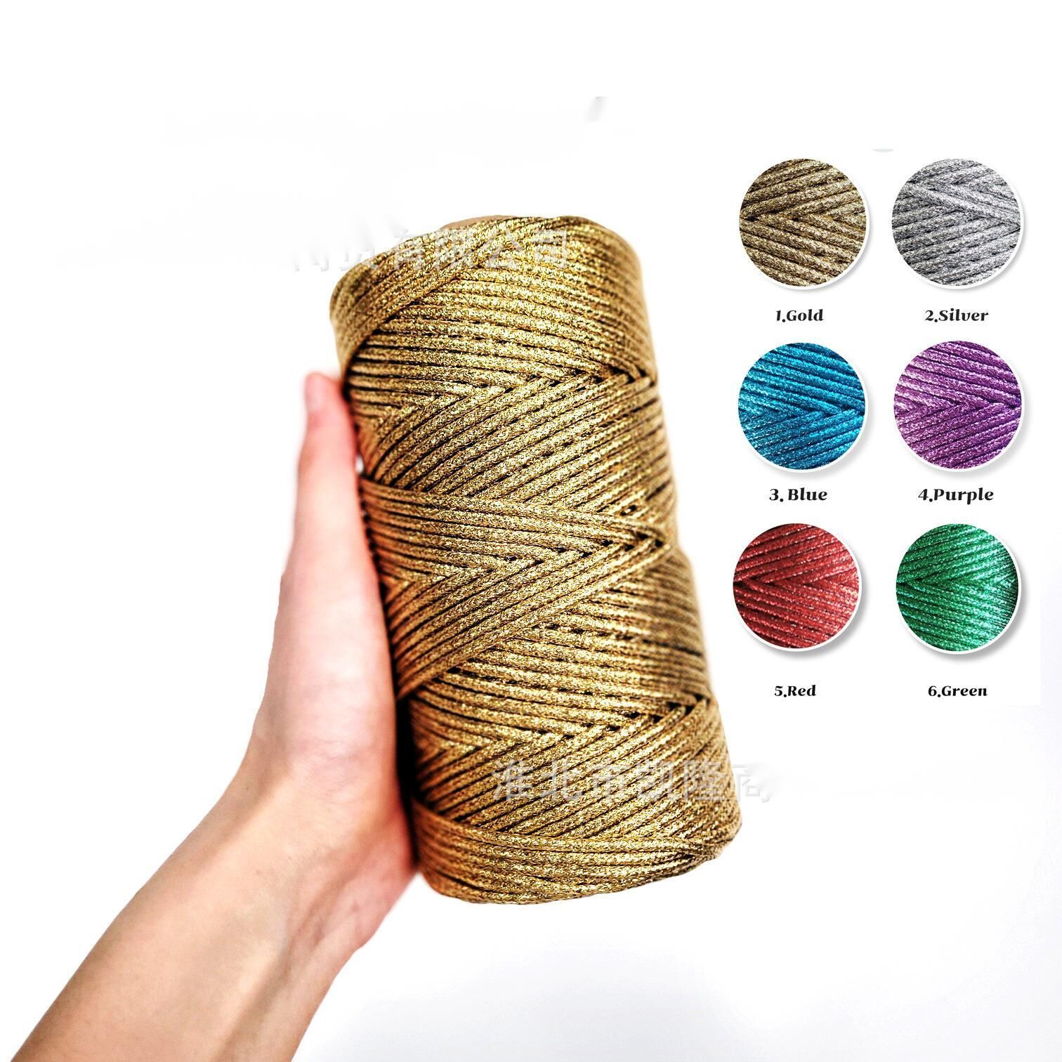 Shiny Metallic Braided Cord 3m - Jewelry Making Gold Wire 评论和价格