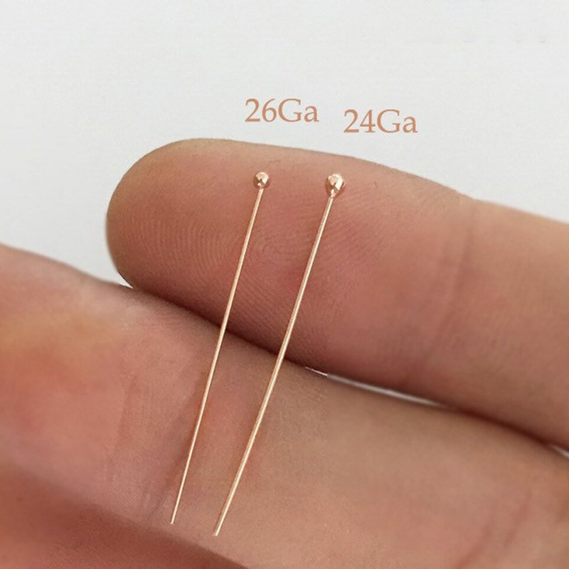 14K Rose Gold Filled Ball Head - Jewelry Making Gold Wire 评论和价格