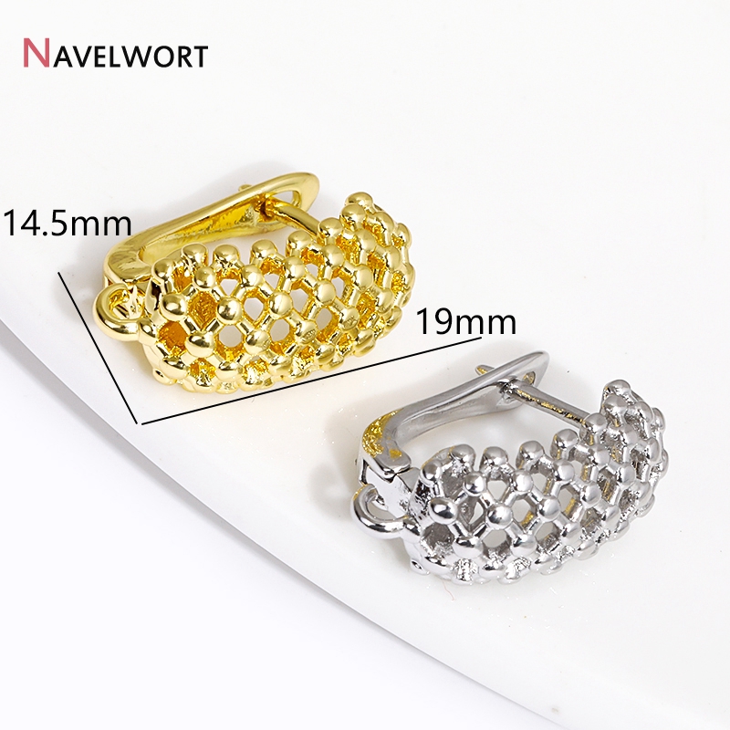 18K Gold Plated Brass  Hollow  - Jewelry Making Earring Supplies 评论和价格