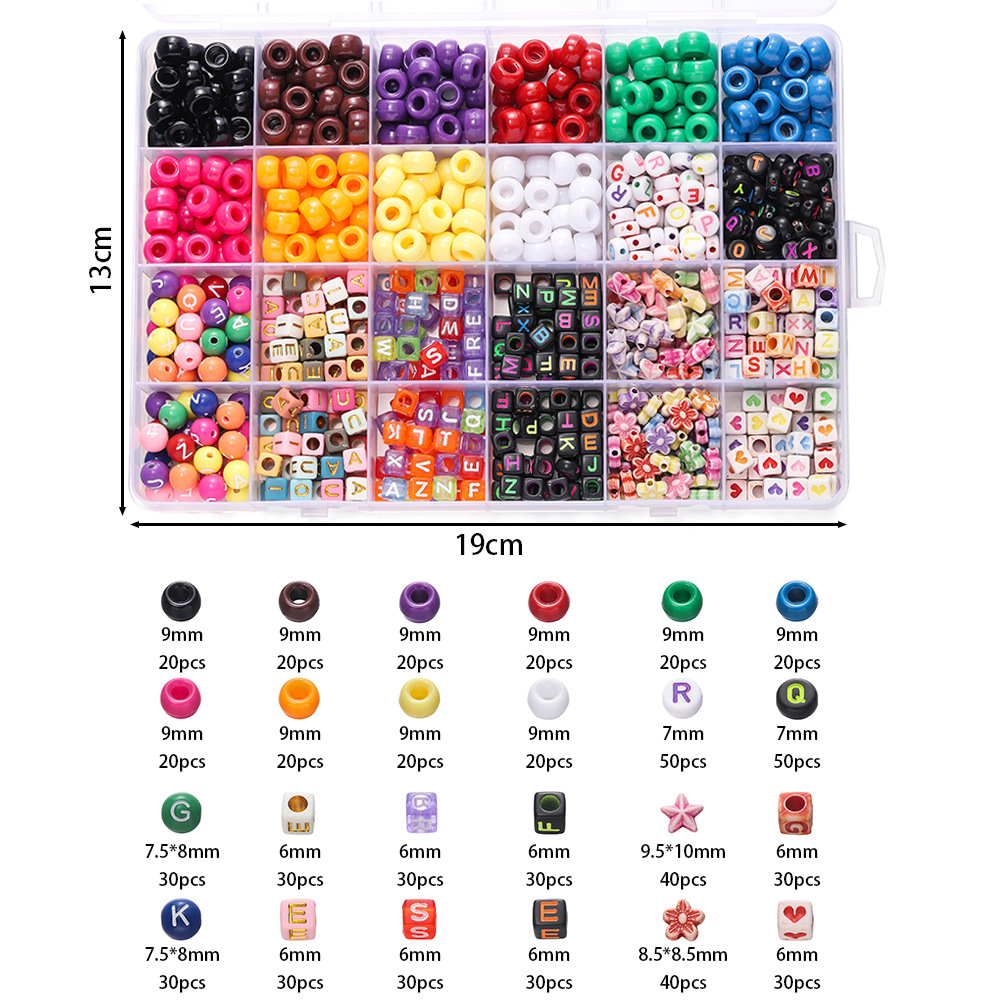 1 Box Colorful Acrylic Pony Be - Jewelry Making Course 评论和价格