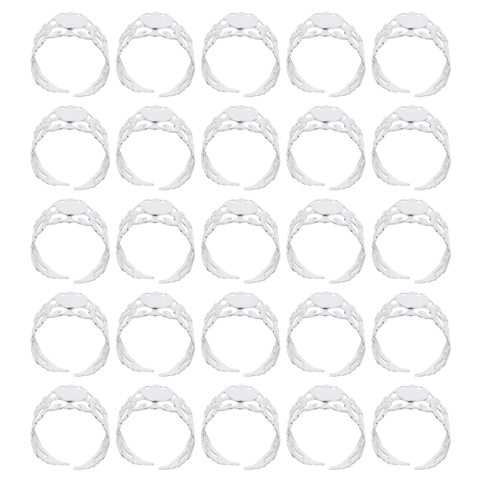 50Pcs Adjustable Oval Flatback - Jewelry Making Gemstones 评论和价格